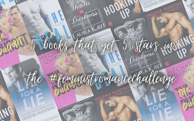 5 books that get 5 stars in the #feministromancechallenge - book covers